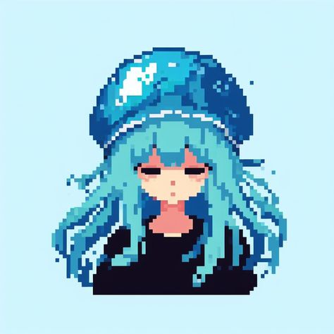 Jellyfish Minecraft, Pixel Jellyfish, Jellyfish Person, Pixel Pfps, Jellyfish Food, Jellyfish Pfp, Jellyfish Icon, Jellyfish Hat, Discord Pfps