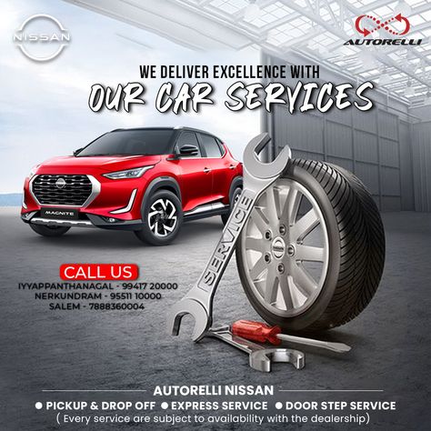 Car Maintenance Social Media Design, Car Service Poster, Car Service Ads Creative, Instagram Profile Design, Nissan Magnite, Truck Mechanic, Datsun Car, Poster Creative, Transportation Poster