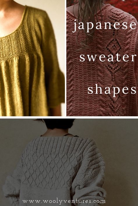 Japanese Sweater Shapes Japanese Sweater, Japanese Knitting, Toddler Patterns, Knitted Patterns, Diy Tops, Sweater Knitting, Knitting Magazine, How To Purl Knit, Japan Design