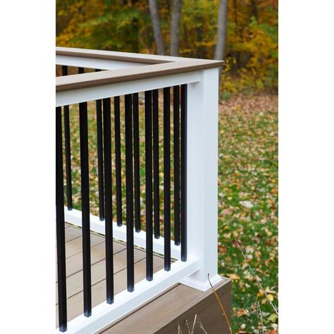 Composite Gate Ideas, Drink Rail, Deck Inspiration, Deck Railing Systems, Front Porch Railings, Composite Deck Railing, Patio Railing, Deck Railing Design, Railings Outdoor