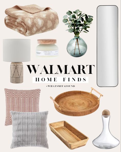 Walmart home finds Walmart Must Haves, Walmart Decor, Rattan Serving Tray, Walmart Home Decor, Walmart Bedding, Walmart Home, Clean Decor, Home Finds, Walmart Finds