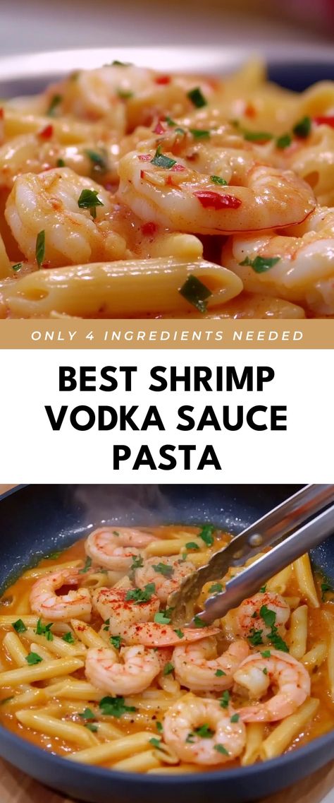 Image for Best Shrimp Vodka Sauce Pasta Vodka Pasta With Shrimp, Vodka Sauce With Shrimp, Shrimp Penne Alla Vodka, Vodka Food Recipes, Spicy Vodka Rigatoni Recipe, Vodka Rigatoni, Sausage Pasta Sauce, Vodka Sauce Pasta, Rigatoni Recipes