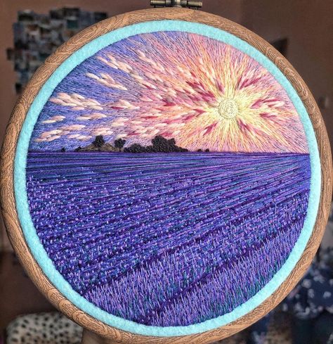 Landscape Embroidery, Needle Painting, Contemporary Embroidery, Hand Embroidery Projects, Thread Painting, Cute Embroidery, Sewing Embroidery Designs, Hand Embroidery Art, Flower Embroidery Designs