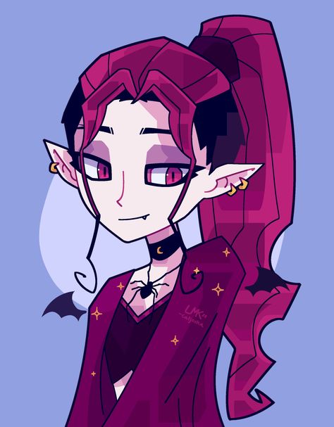 school for vampires ♡ fanart ♡ gothetta ♡ vampire ♡ bat ♡ smiling ♡ ponytail School For Vampires, Vampire School, Vampire Cartoon, Gothic Characters, Vampire Dracula, I Love School, Special Wallpaper, Lesbian Art, Vampire Art