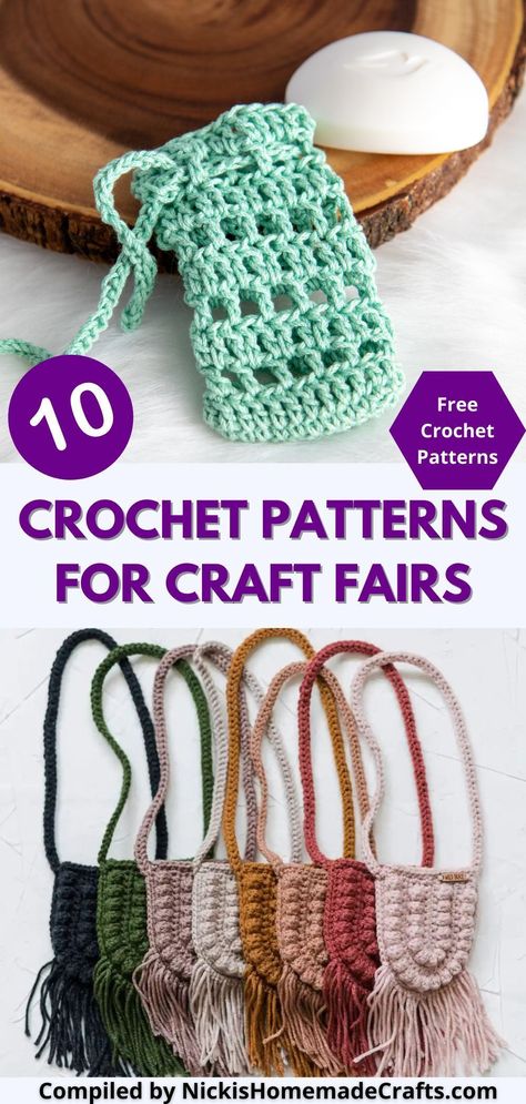 Discover the top ten craft fair crochet patterns that are driving sales on Etsy! These quick and beautiful designs are not only best sellers, but also make fantastic gifts for loved ones. Each pattern is authentic and created with passion. Plus, we're throwing in ten free patterns to help ignite your creative spark and inspire your next crochet masterpiece. Boost your Etsy shop market and engage with a community of crochet enthusiasts today. Quick And Easy Crochet Gifts Ideas, Crochet Giveaway Ideas, Crochet Gift Patterns Free, Crochet Spring Patterns, Selling Crochet Items, Crochet Projects To Sell, Crochet Craft Fair, Quick Crochet Gifts, Crochet Project Free