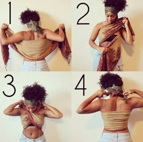 Scarf Tops, Head Scarf Tying, Diy Fashion Scarf, Diy Wrap, How To Wear A Scarf, Wear A Scarf, Diy Scarf, Diy Clothes Design, Diy Fashion Hacks