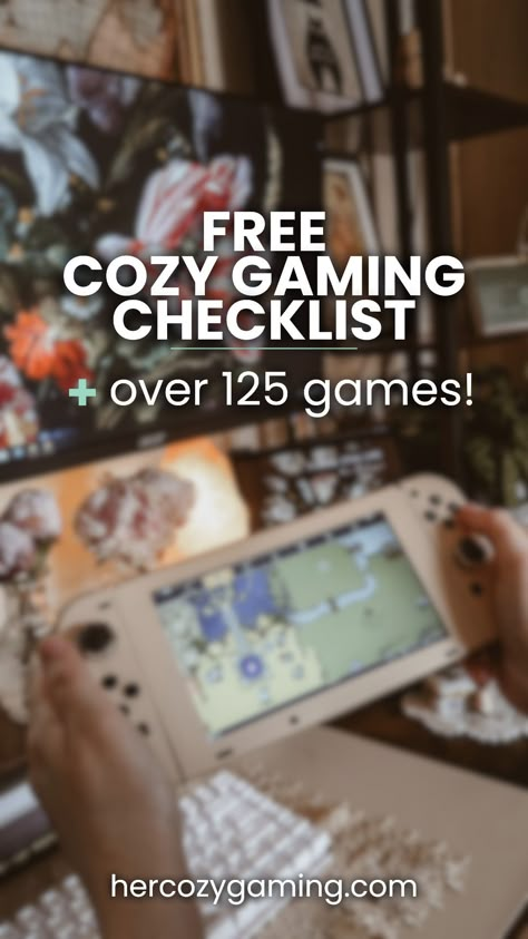 FREE Cozy Games Checklist + over 125 games by Her Cozy Gaming Cozy Free Nintendo Switch Games, Free Cozy Pc Games, Free Cozy Games On Switch, Free Games On Nintendo Switch, Free Cozy Switch Games, Nintendo Switch Cozy Games, Cozy Nintendo Games, Cozy Games Switch, Free Switch Games