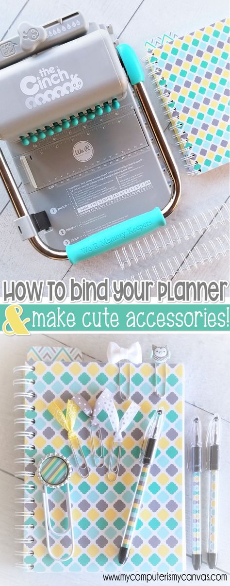 How To Make Notebooks, Cinch Binding, Make A Planner, Make Planner, Binding Tool, Diy Notebooks, Office Organizing, How To Make Planner, Diy Planner Notebook