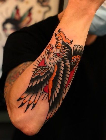 Eagle Forearm Tattoo, Eagle Tattoo Forearm, Eagle Tattoo Arm, Traditional Tattoo Arm, Traditional Tattoo Man, Traditional Eagle, Traditional Butterfly Tattoo, Traditional Eagle Tattoo, Traditional Tattoo Inspiration