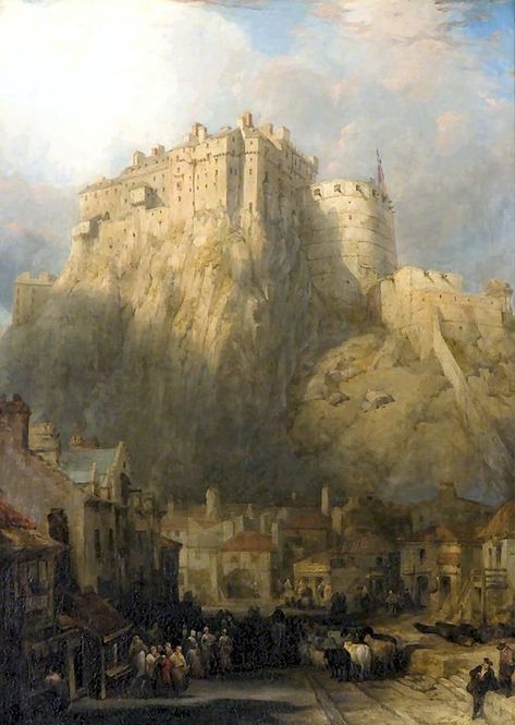 roberts, david - Edinburgh Town and Castle | David Roberts  1796-1864  Schotland Glasgow Museum, David Roberts, Denver Art Museum, Denver Art, Architectural Rendering, Walker Art, Max Ernst, Cleveland Museum Of Art, Edinburgh Castle