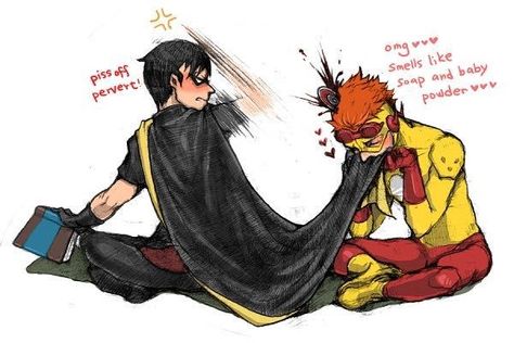 Be back in a birdflash - Telling the others - Wattpad Young Justice League, Robin Dc, Wally West, Kid Flash, Univers Dc, Batman Funny, Comics Artist, Dc Comics Artwork, Batman Comic Art