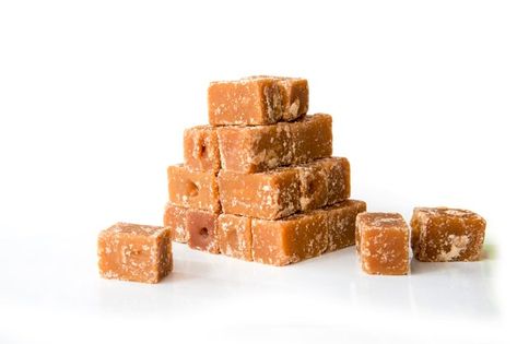 Cube jaggery cane sugar isolated on whit... | Premium Photo #Freepik #photo #background #food #texture #nature Healthy Superfoods, Healthy Substitutions, Baby Puree, Cardamom Powder, Local Shop, Seasonal Allergies, Warm Food, Tea Powder, Cane Sugar