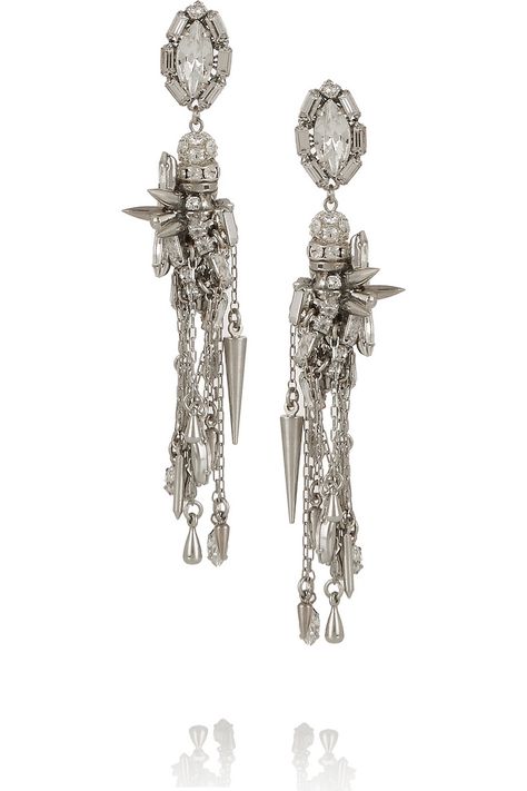 ERICKSON BEAMON The Shining silver-plated Swarovski crystal earrings Erickson Beamon, Swarovski Crystal Earrings, The Shining, All That Glitters, Net A Porter, Crystal Earrings, Swarovski Crystal, Swarovski Crystals, Silver Plate