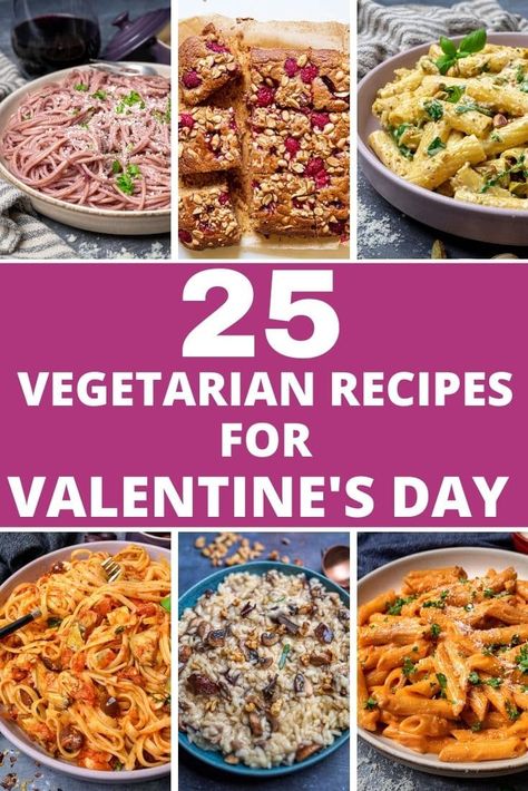 25 Romantic Vegetarian Valentine's Day Recipes Romantic Vegetarian Dinner, Low Calorie Vegan Meals, Kielbasa Potato Soup, Mushroom And Pea Risotto, Crispy Sausage, Vegan Cajun, Vegetarian Risotto, Autumn Cooking, Dinner Ideas Vegetarian