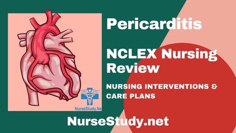 Pericarditis Nursing Care Plans Diagnosis and Interventions Cardiac Medications Nursing, Cardiac Nursing Cheat Sheets, Cardiac Medications, Cardiac Tamponade, Nursing Cardiac, Medications Nursing, Nursing Cheat, Nclex Review, Nursing Study Guide