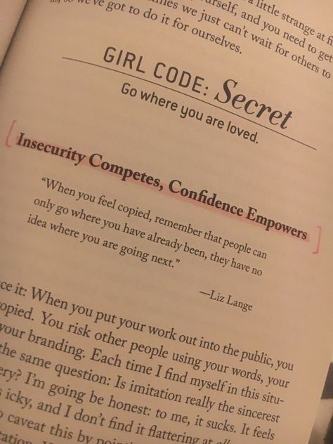 Cara Alwill Leyba- Girlcode Girl Code Book, Cara Alwill Leyba, Girl Code, Meaningful Quotes, True Quotes, Book Quotes, How Are You Feeling, Love You, Coding