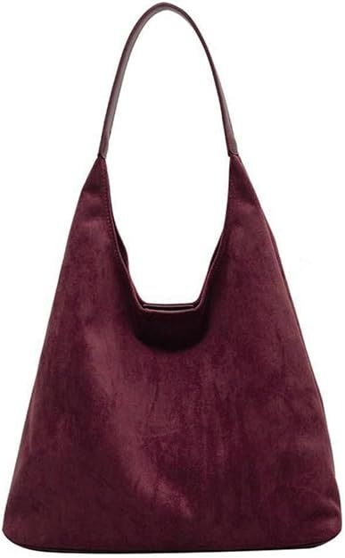 Amazon.com: VFUX Suede Bag Suede Tote Bags for Women Work Bags, Slouchy Bag Hobo Handbag, Office Fall Suede Purse Shoulder Bag (Burgundy) : Clothing, Shoes & Jewelry Womens Work Bag, 31 Bag, Suede Tote Bag, Slouchy Bag, Retro Purse, Suede Purse, Brown Tote Bag, Suede Bag, Suede Tote