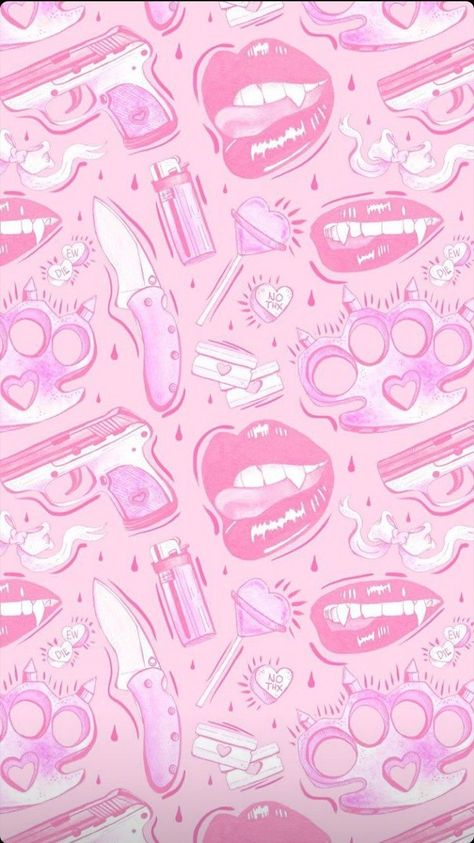 Pastel Goth Aesthetic Art, Creepy Cute Aesthetic Wallpaper, Pastel Goth Aesthetic Wallpaper, Pink Goth Wallpaper, Crimson Aesthetic, Pink Goth Aesthetic Wallpaper, Pastel Goth Wallpaper, Chaos Wallpaper, Keyboard Backgrounds