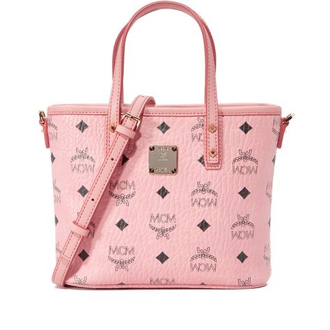 MCM Mini Tote ($500) ❤ liked on Polyvore featuring bags, handbags, tote bags, soft pink, monogrammed tote bags, leather tote purse, mini tote bags, leather tote bags and red tote bag Mcm Pink Bag, Pink Mcm Tote Bag, Mcm Tote Bag, Pink Leather-handled Tote-style Bucket Bag, Mcm Purse, Small Duffle Bag, Pink Tote Satchel With Gold-tone Hardware, Mcm Handbags, Mini Hand Bag