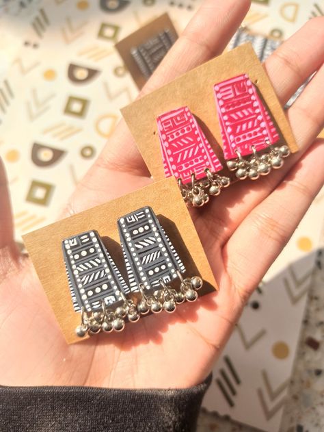 Fabric Earrings Handmade, Diy Earrings Materials, Wood Jewelry Diy, Terracotta Jewellery Designs, Diy Jewelry Set, Diy Earrings Easy, Diy Jewellery Designs, Diy Fabric Jewellery, Art Jewelry Design