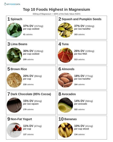 High Magnesium Foods List, Mct Rich Foods, Foods With Vitamin E, Magnesium Foods, Foods High In Magnesium, Vitamin Rich Foods, Magnesium Rich Foods, Chocolate Yogurt, Nutrition Food