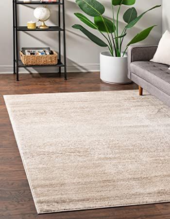 Unique Loom Gemstone Collection Area Rug - Topaz (Rectangular 9' 0" x 11' 5", Ivory/Brown) Rug In Master, Colored Rug, Bed In Living Room, Brown Area Rug, Solid Rugs, Farmhouse Rugs, Unique Loom, Dark Tan, Laurel Foundry Modern Farmhouse