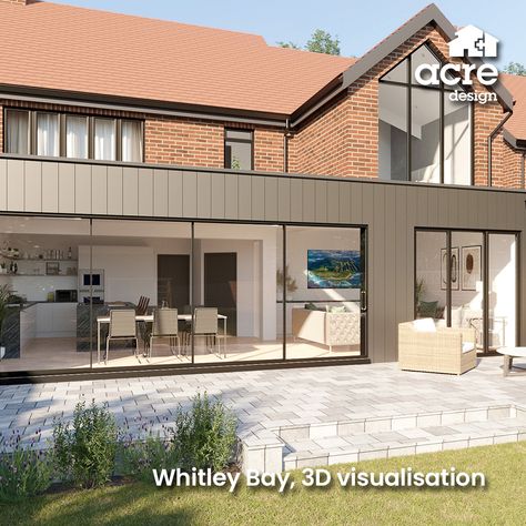 Two Storey Side Extension, Double Storey Extension, Single Storey Rear Extension, Open Plan Kitchen Living, Side Extension, Back Extensions, Rear Extension, Unique House Design, Kitchen Extension