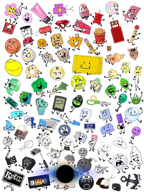 Battle For Dream Island Characters, Bfdi Stickers, Osc Wallpapers, Bfdi Wallpaper, Bfdi Icons, Bfdi Characters, Battle For Dream Island, Rainbow Order, Png Aesthetic