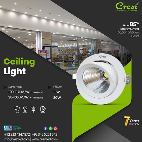 Crest LED provides fancy and long lasting lighting products with long lifespan 50,000 hrs and upto 85% Energy Saving. Crest Ceiling lights are highly used in residential, Commercial and Industrial spaces. Crest LED Lighting are ideal for indoor applications because we offer better light quality, uniform distribution and long lifespan. Light Advertising, Surface Mounted Light, Stage Lighting Design, Light Fixture Covers, Mirror Decor Living Room, Glass Railing System, Dental Videos, Digital Advertising Design, Surface Mount Lighting