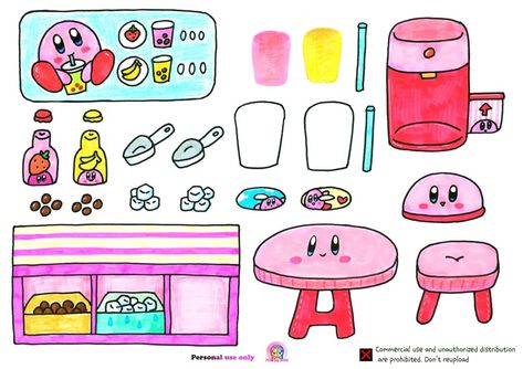 Kirby Bubble Tea Cafe 버블티 종이 놀이 Paper diy - Click to view on Ko-fi - Ko-fi ❤️ Where creators get support from fans through donations, memberships, shop sales and more! The original 'Buy Me a Coffee' Page. Toys Template, Dolls Printable, Doll Template, Hello Kitty Printables, Paper Dolls Diy, Tea Cafe, Cute Disney Drawings, Paper Doll House, Bling Bags