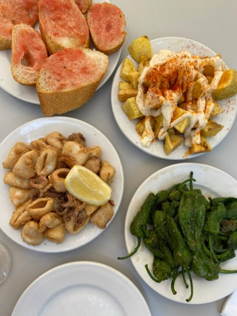 Spanish Cuisine Aesthetic, Food In Spain Aesthetic, Spanish Core Aesthetic, Spanish Tapas Aesthetic, Tapas Aesthetic Spain, Andalusia Aesthetic, Tapas Aesthetic, Spanish Summer Aesthetic, Seville Spain Food