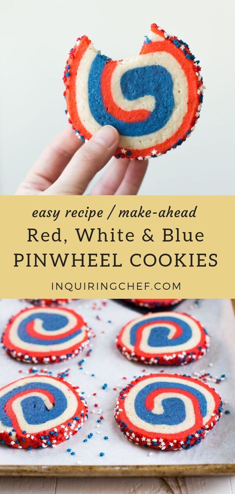 Pinwheel Sugar Cookies, Easy Apple Crumble, Pinwheel Cookies, Best Chocolate Chip Cookies Recipe, Patriotic Desserts, Blue Desserts, Blue Cookies, Chocolate Bundt Cake, 4th Of July Desserts