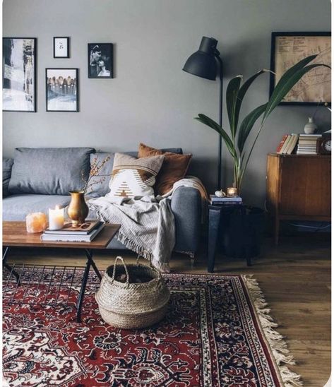 Furnitur Ruang Keluarga, Scandinavian Style Home, Smart Tiles, Apartment Decoration, Victorian Cottage, Chaise Lounges, Retro Home Decor, Boho Living Room, Living Room Grey