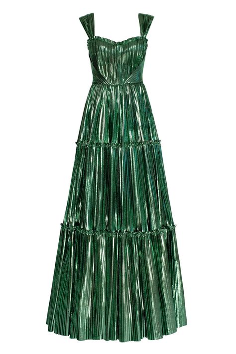 Midi Tulle Dress, Milla Dresses, Cocktail Dress Code, Chrome Green, Maxi Evening Dress, Jeans Outfit Casual, Prom Dress Inspiration, Pleated Fabric, Maxi Dress Evening