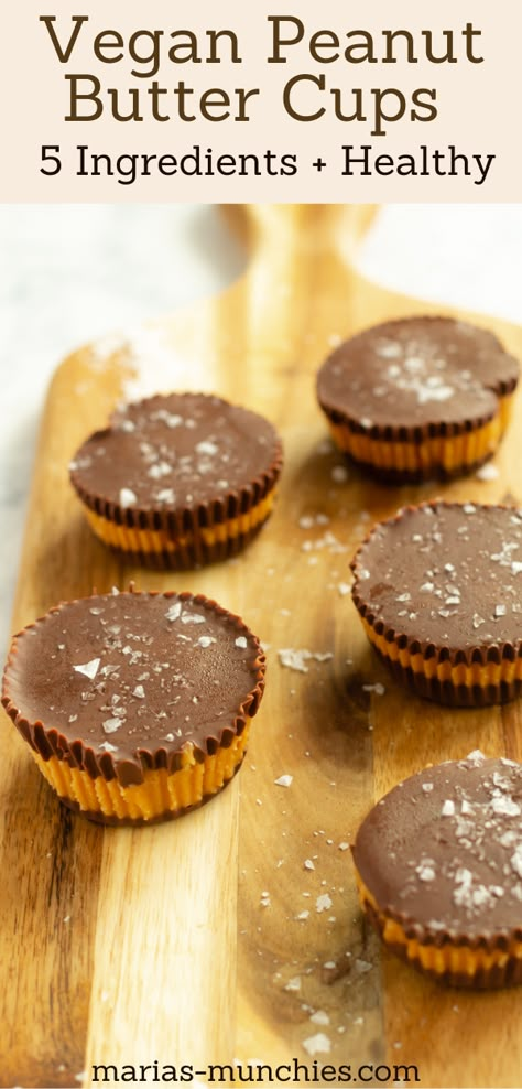 These Vegan Peanut Butter Cups are super easy to make, 5 ingredients, and no baking required! They're more delicious and nutritious than any Reese's Cups. Vegan Peanut Butter Cups, Healthy Peanut Butter Cups, Healthy Candy, Healthy Vegan Desserts, Chocolate Peanut Butter Cups, Vegan Peanut Butter, Healthy Peanut Butter, Reeses Peanut Butter Cups, Reeses Peanut Butter