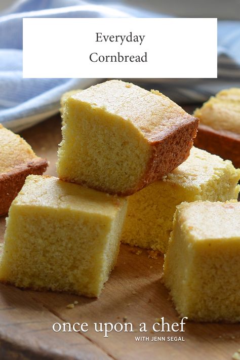 Everyday Cornbread Easy Homemade Cornbread, Best Cornbread Recipe, Moist Cornbread, Once Upon A Chef, Honey Cornbread, Cornbread Muffins, Homemade Cornbread, Cornbread Recipe, Corn Bread Recipe