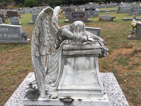 Grieving angel Angel On Grave, Gravestone Aesthetic, Angel Gravestone, Angel Headstone, Graveyard Angel, Angel Tombstone, Real Goth, Crying Angel, Angel Statues Sculpture