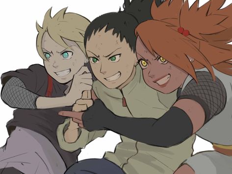 Naruto High School, Inojin Yamanaka, Go Get Em, Boruto Characters, Naruto Teams, Naruto Fan Art, Boruto Naruto Next Generations, Naruto Uzumaki Shippuden, Naruto Cute