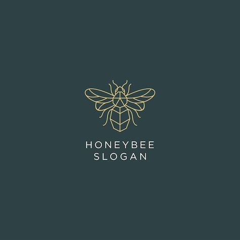 Honey Bee Logo Design, Bee Logo Design Creative, Bee Logo Ideas, Honey Logo Design, Logo Honey, Honey Bee Logo, Bee Logo Design, Hive Logo, Logo Bee