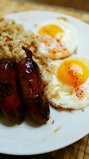 Longsilog, Pinoy's all time favorite! #rapsa Pinggang Pinoy, Pinoy Picture, Longsilog, Lutong Pinoy, Pinoy Foods, Pinoy Recipes, Philippines Food, Pinoy Food, Filipino Food