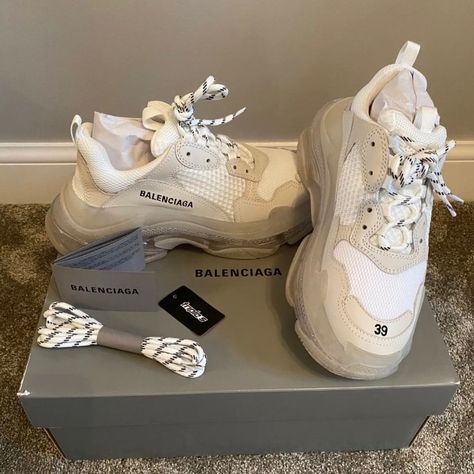 Look what I just found on Depop 🙌 https://depop.app.link/OTjYdJPzuhb Balenciaga Triple S Clear Sole, Sole Sneakers, Balenciaga Triple S, Wedding Sneaker, Wedding Shoe, Balenciaga, Dust Bag, Brand New, Sneakers