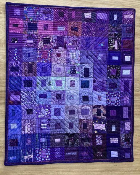 Terry Rowland Quilter, Terry Rowland Scrap Quilts, Terry Rowland Color Wash Quilt, Color Wash Quilts, Terry Rowland, Colorwash Quilts, Scrap Quilting, Purple Quilt, Quilting Squares