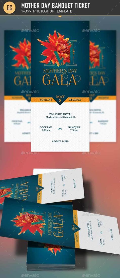 Gala Ticket Design, Event Invitation Design, Photoshop Template Design, Graphic Design Portfolio Print, Print Company, Church Pictures, Dahlia Flowers, Christmas Church, Graphic Trends