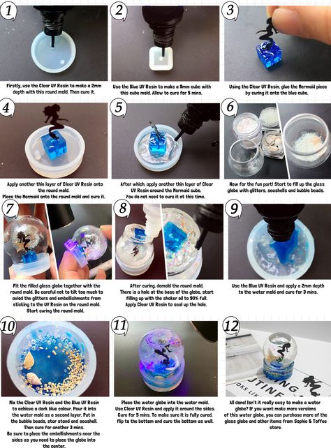 Here is the tutorial of the Water Globe Kit included in our October Elves Box.   The kit for this will be available to purchase in the 1st week of November. Sign up for our newsletter to be informed.    WATCH OUR AFFILIATE TUTORIAL VIDEOS: Mini Snow Globes Diy, Resin Globe Diy, November Sign, Resin Globe, Resin Snow Globe, Globe Diy, Round Moulding, Diy Snow Globe, Water Globes