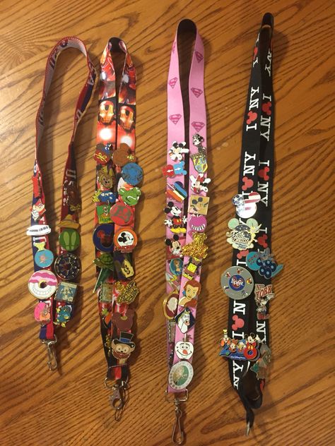 Purchases 50 Disney pins on Amazon. I bought lanyards from eBay. All 4 lanyards cost less than $50. Lanyard With Pins, Disney Lanyard Pins, Lanyard Aesthetic, Lanyard Pins, Non Binary Aesthetic, School Lanyard, Backpack With Pins, Disney Lanyard, Accessory Inspo