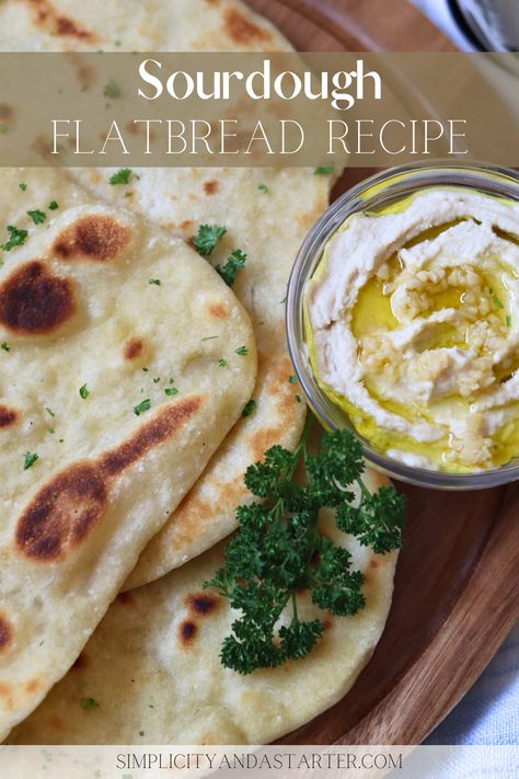 Discard Flatbread Recipes, Bread With Sourdough Discard, Discard Flatbread, Easy Sour Dough Flat Bread, Sourdough Discard Flatbread Recipes, Sourdough Pita Bread Discard, Discard Pita Bread, Cast Iron Sourdough Bread, Sourdough Flat Bread