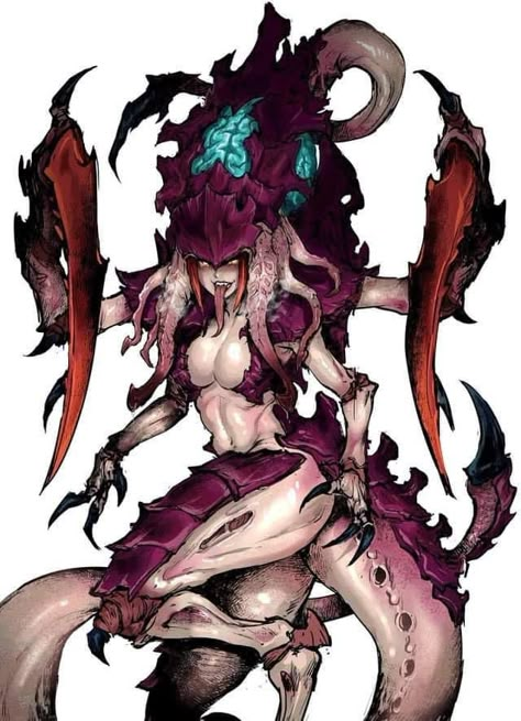 Warhammer 40k Tyranids, 40k Tyranids, Female Monster, Warhammer 40k Memes, Monster Hunter Art, Monster Girl Encyclopedia, Monster Characters, Warhammer 40k Art, 40k Art