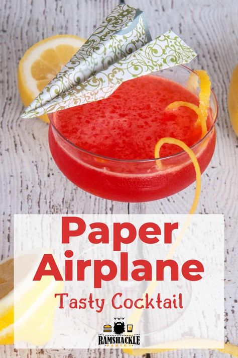 We have a ton of flavor in the colorful Paper Airplane Cocktail. The combination of Bourbon, Campari, and Aperol come together in this tasty adult beverage. #whiskey #cocktail #paperairplane #classiccocktail #cocktail Campari Drinks, Beautiful Drink, Pantry Recipes, Whiskey Cocktail, Classic Cocktail Recipes, Craft Cocktail, Best Cocktail Recipes, Recipe Girl, Colorful Paper