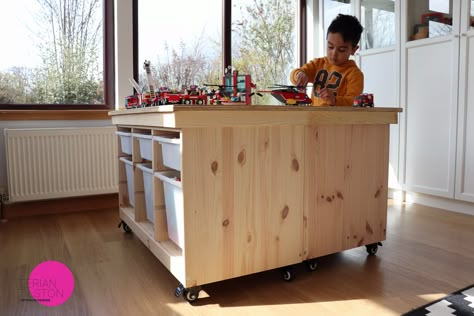 Trofast Play Table, Trofast Activity Table, Ikea Trofast Lego Table, Trofast Table Hack, Trofast Bench, Trofast Lego Table, Lego Table For Older Kids, Trofast Lego, Trofast Table