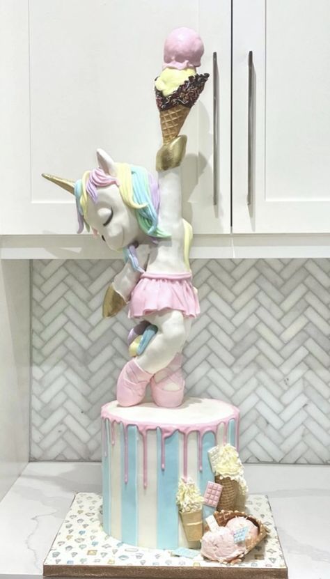 Unicorn Academy Cake, 3d Unicorn Cake Tutorial, Carving Cake Recipe, Large Unicorn Cake, Unicorn Clay Sculpture, Unicorn Single Tier Cake, Topsy Turvy Cake, Cake Models, Gravity Cake